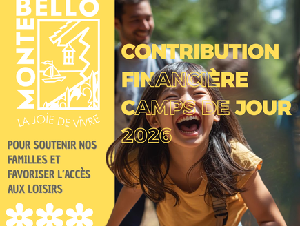 Contribution financière - Camp de jour 2026