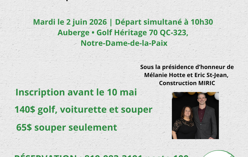 11e édition du Tournoi de golf Guy Therrien