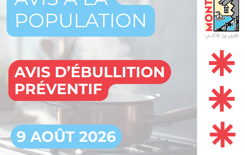 ⚠️ AVIS D'ÉBULLITION PRÉVENTIF - 9 août 2026