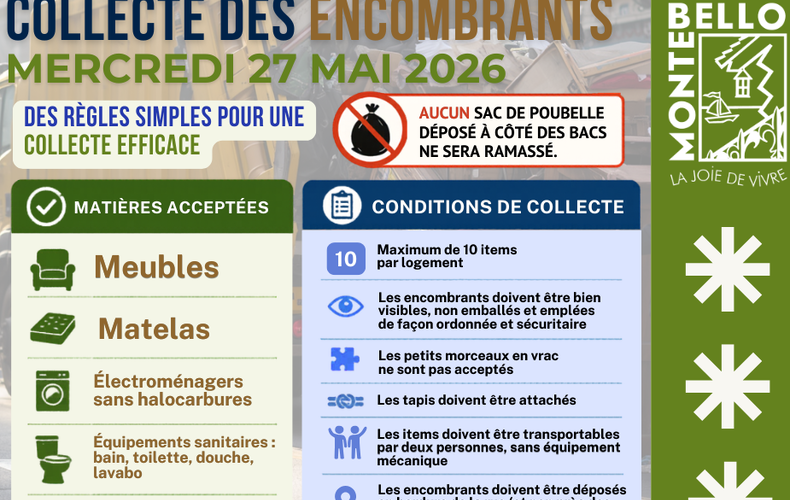📢 RAPPEL | Collecte des encombrants cette semaine 27 mai 2026